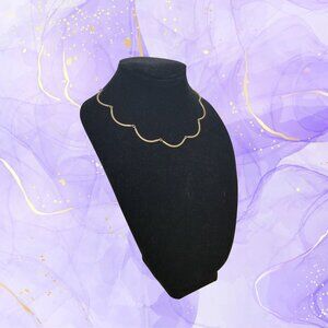 Vintage Sarah Coventry Goldtone Scalloped Necklace